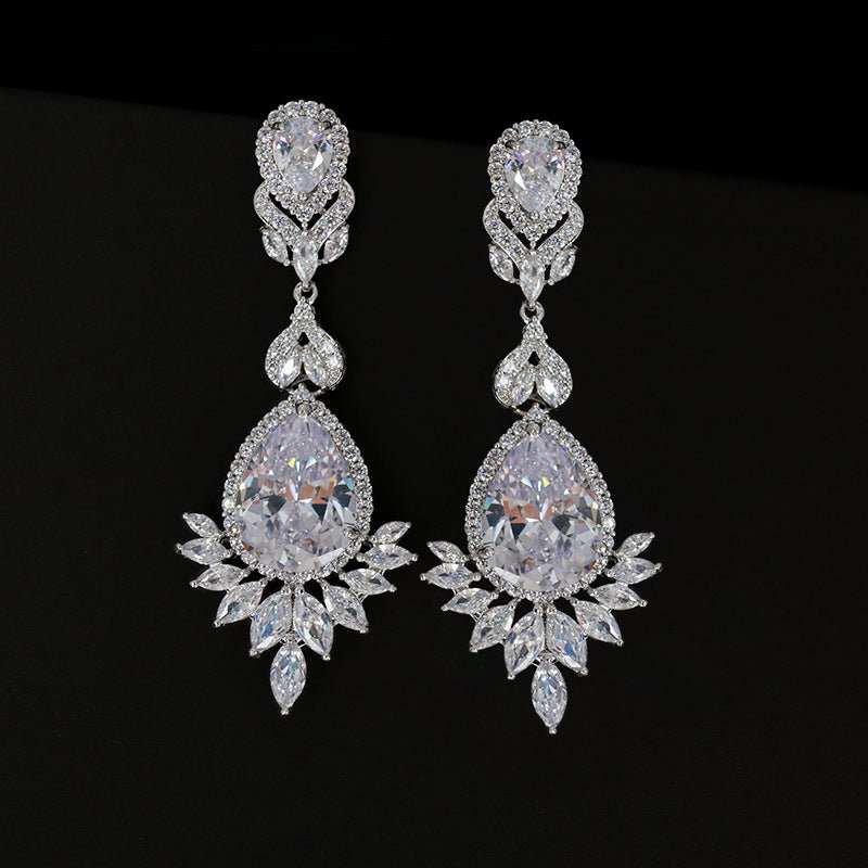 Teardrop Diamond Earrings - Amyris London