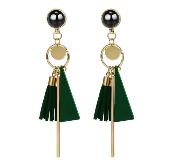 Triangle Tassel Earrings - Amyris London