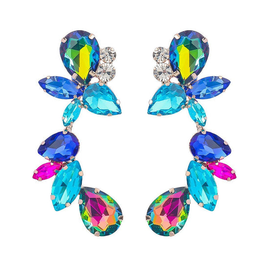 Water Drop Crystal Drop Earrings - Amyris London