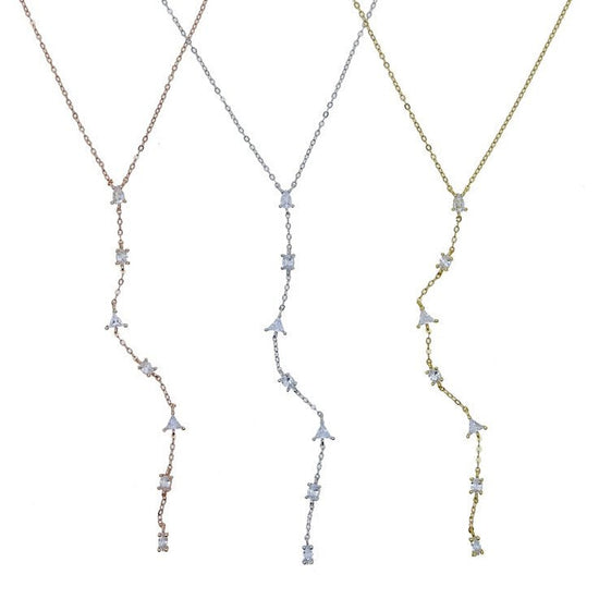 Y Shaped Long Lariat Necklace - Amyris London