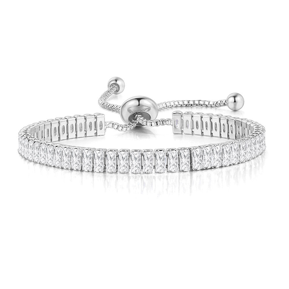 Zirconia Tennis Bracelet Silver - Amyris London