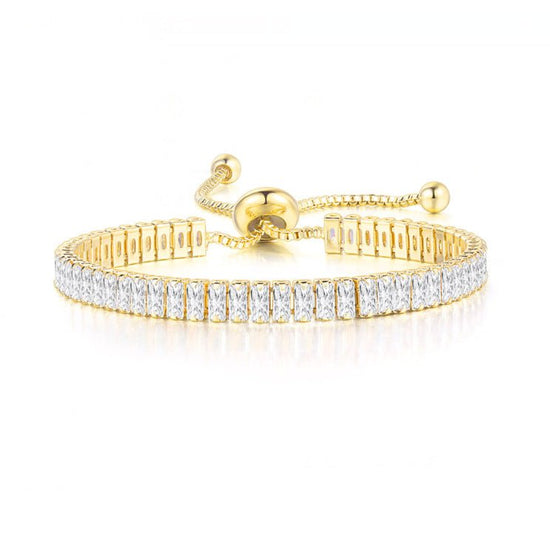 Zirconia Tennis Bracelet White Gold - Amyris London